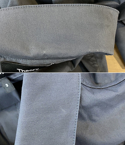 theory 五分袖ワンピース シャツワンピ ネイビー 01-6105209-770-702 レディース SIZE 2 セオリー