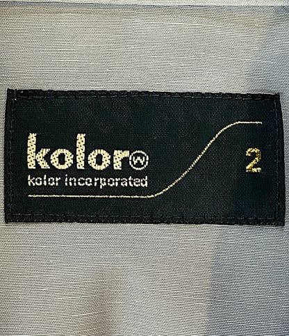 kolor 長袖シャツ チュール ドッキングブラウス ブルー 21WCL-B01105 レディース SIZE 2 カラー