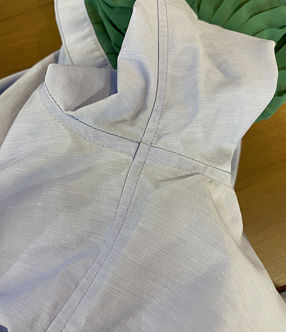 kolor 長袖シャツ チュール ドッキングブラウス ブルー 21WCL-B01105 レディース SIZE 2 カラー