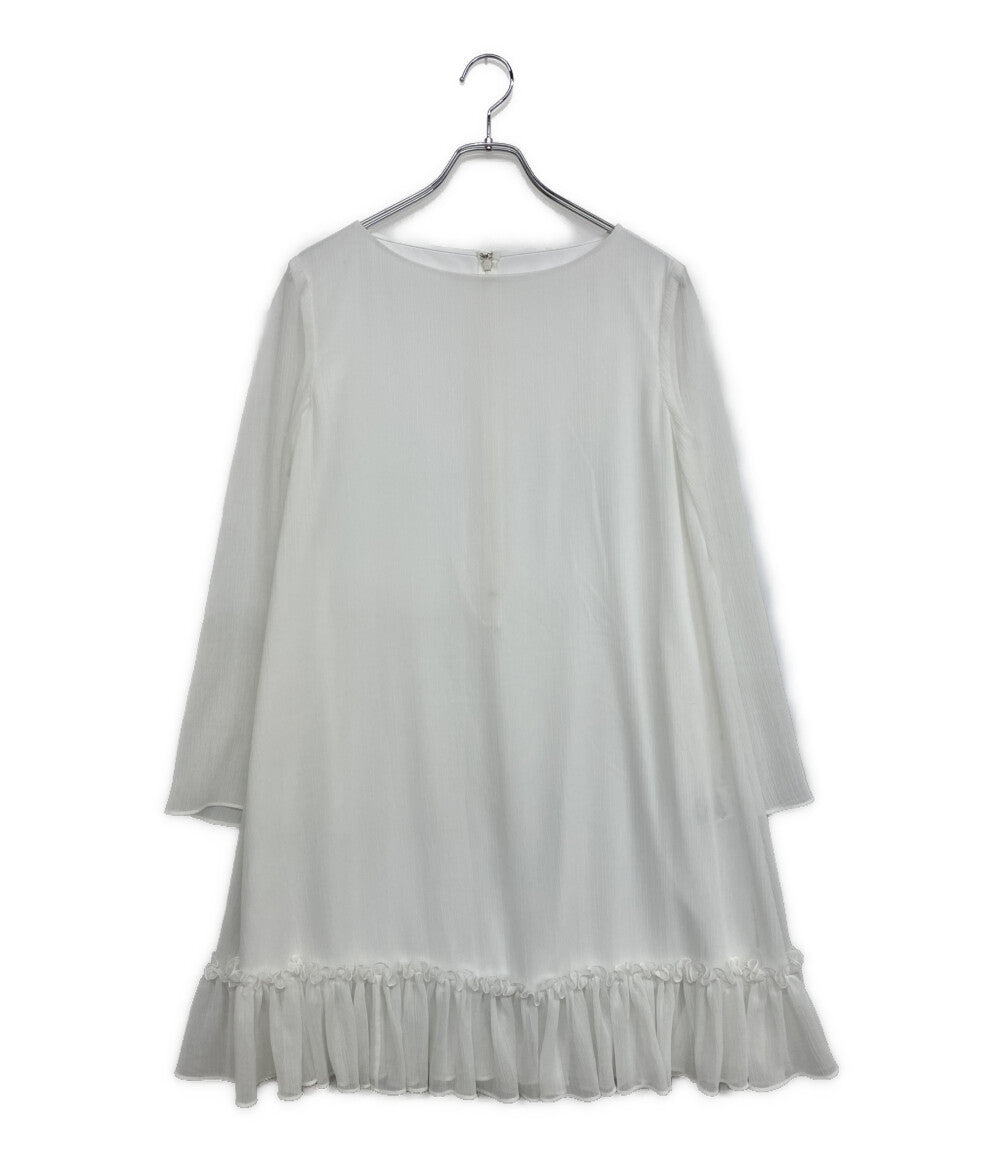 美品 ADEAM 長袖ワンピース LONG SLEEVE PLISSE DRESS 41798-APOOA01T-2 レディース SIZE 2 アディアム