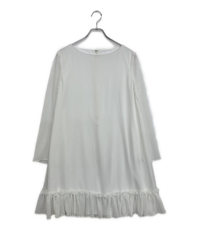 美品 ADEAM 長袖ワンピース LONG SLEEVE PLISSE DRESS 41798-APOOA01T-2 レディース SIZE 2 アディアム