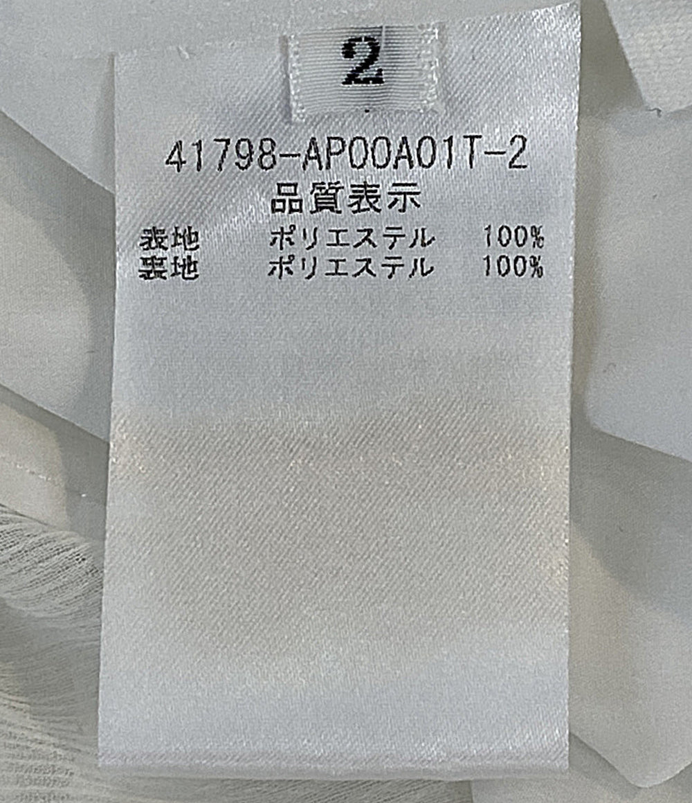 美品 ADEAM 長袖ワンピース LONG SLEEVE PLISSE DRESS 41798-APOOA01T-2 レディース SIZE 2 アディアム