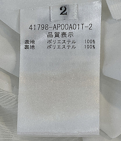 美品 ADEAM 長袖ワンピース LONG SLEEVE PLISSE DRESS 41798-APOOA01T-2 レディース SIZE 2 アディアム