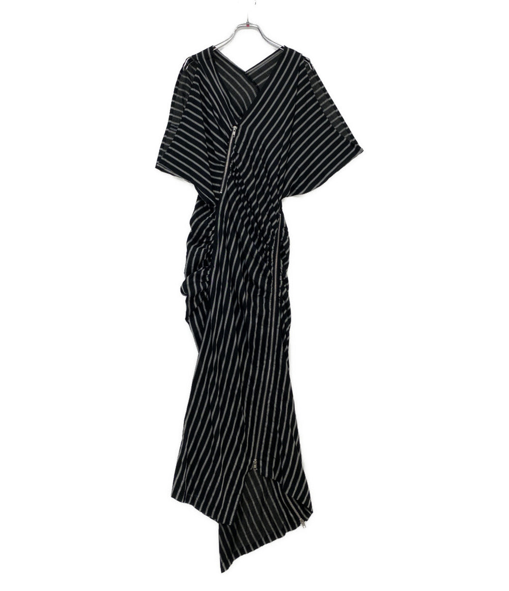 LIMI feu ワンピース ストライプ ジップデザイン LC-D07-015 レディース SIZE S リミフゥ