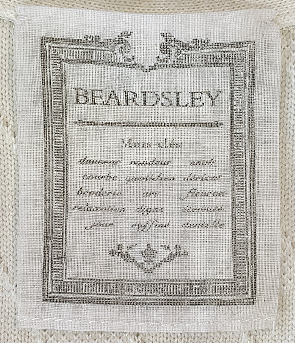 美品 BEARDSLEY ベスト ホワイト フリンジ BEZ1041107A0002 レディース SIZE F ビアズリー