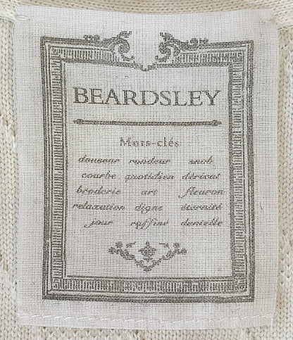 美品 BEARDSLEY ベスト ホワイト フリンジ BEZ1041107A0002 レディース SIZE F ビアズリー