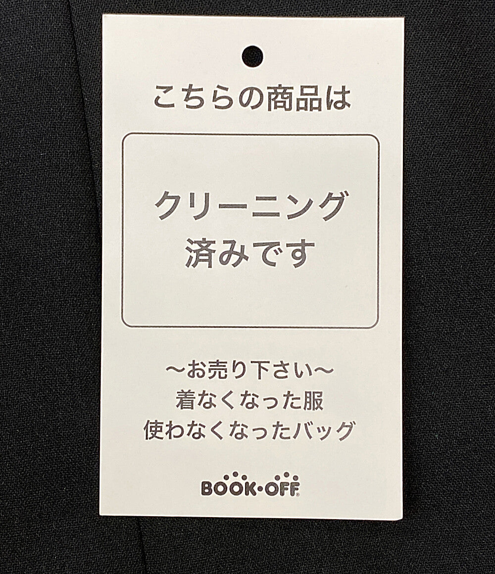 美品 Rene 半袖ワンピース サイドポケット刺繍ビーズ ブラック 6226150 レディース SIZE 34 ルネ
