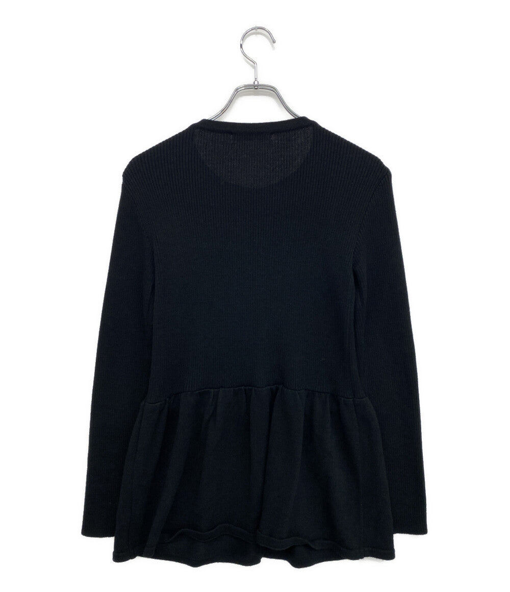 美品 Rene カーディガン レース ペプラムレース ブラック 5332150 レディース SIZE 34 ルネ