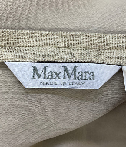 MAX MARA コート リネン100 ベージュ 23101101326 レディース SIZE 34 マックスマーラ