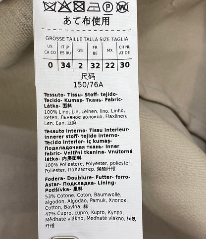 MAX MARA コート リネン100 ベージュ 23101101326 レディース SIZE 34 マックスマーラ