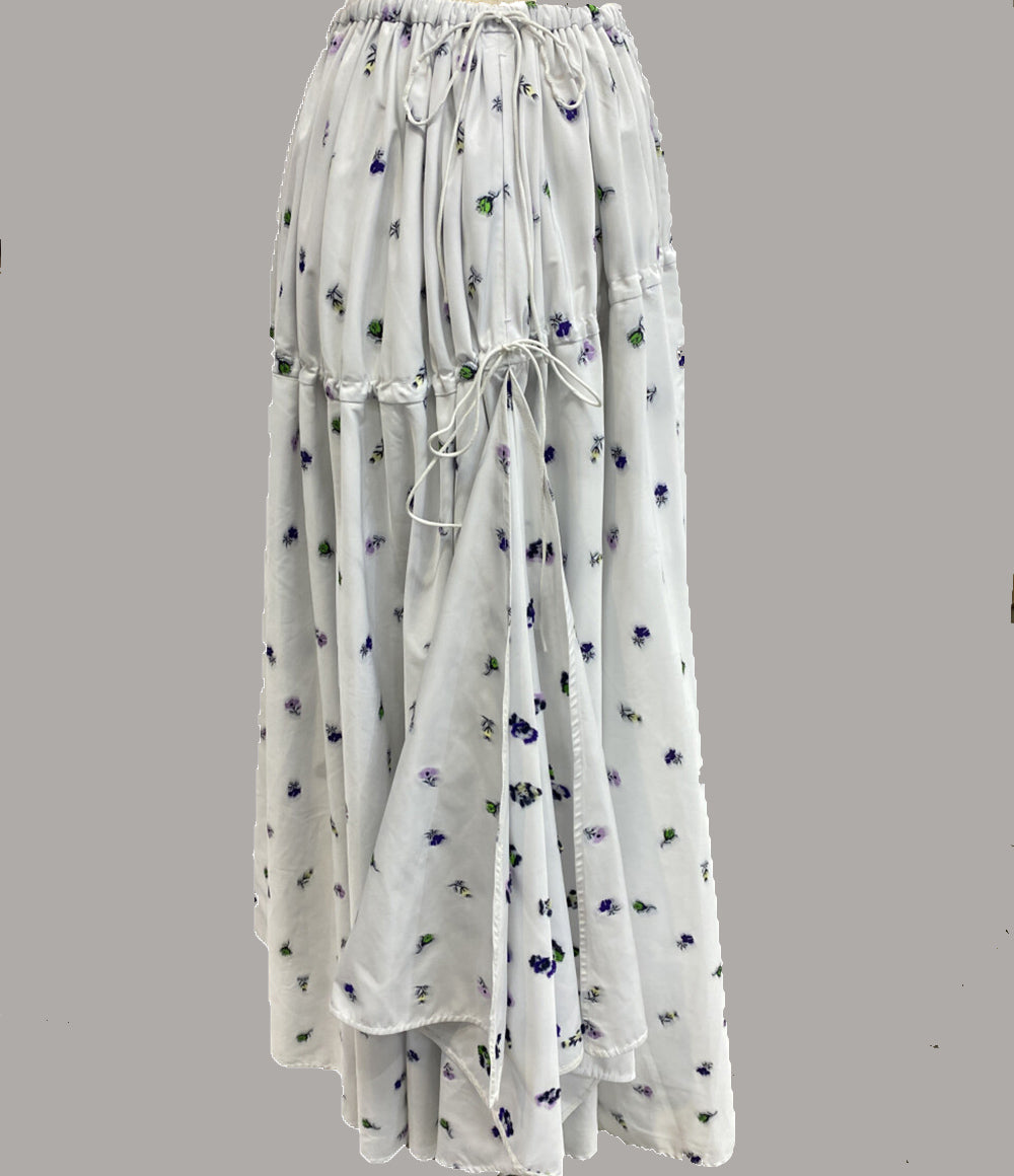 Drawer 22AW 6524-299-1708 ジャガードタフタスカート 小花柄 レディース SIZE 38 ドゥロワー