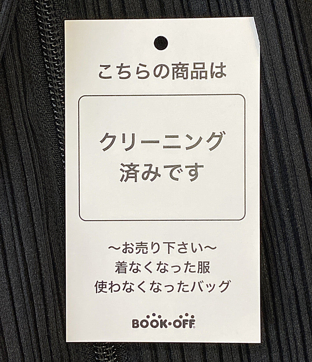 美品 PLEATS PLEASE ノースリーブワンピース フロントジップ ブラック pp04-jh320 レディース SIZE 2 プリーツプリーズ