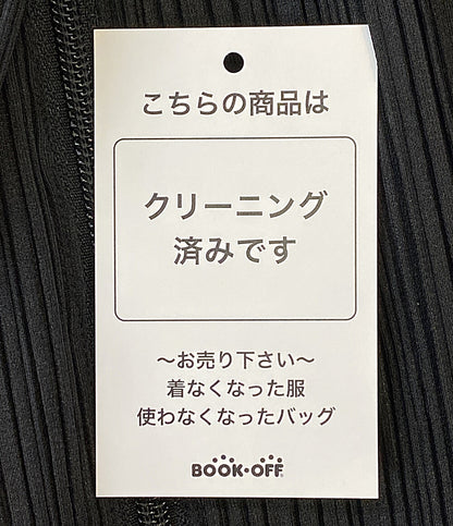 美品 PLEATS PLEASE ノースリーブワンピース フロントジップ ブラック pp04-jh320 レディース SIZE 2 プリーツプリーズ
