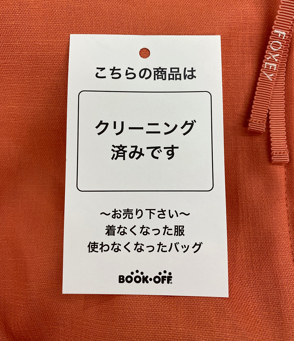 美品 FOXEY 半袖ワンピース 25ss 45140 Sundance マンダリン レディース SIZE 38 フォクシー