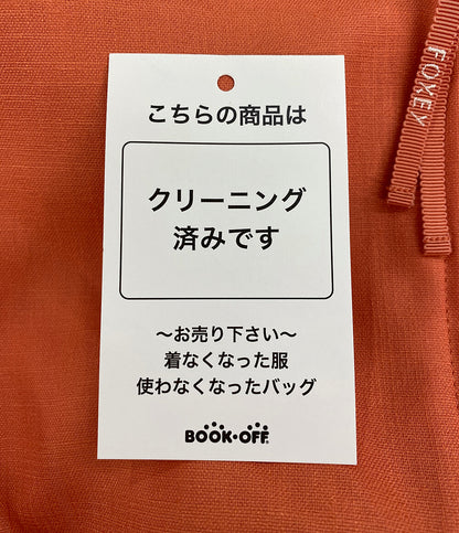 美品 FOXEY 半袖ワンピース 25ss 45140 Sundance マンダリン レディース SIZE 38 フォクシー