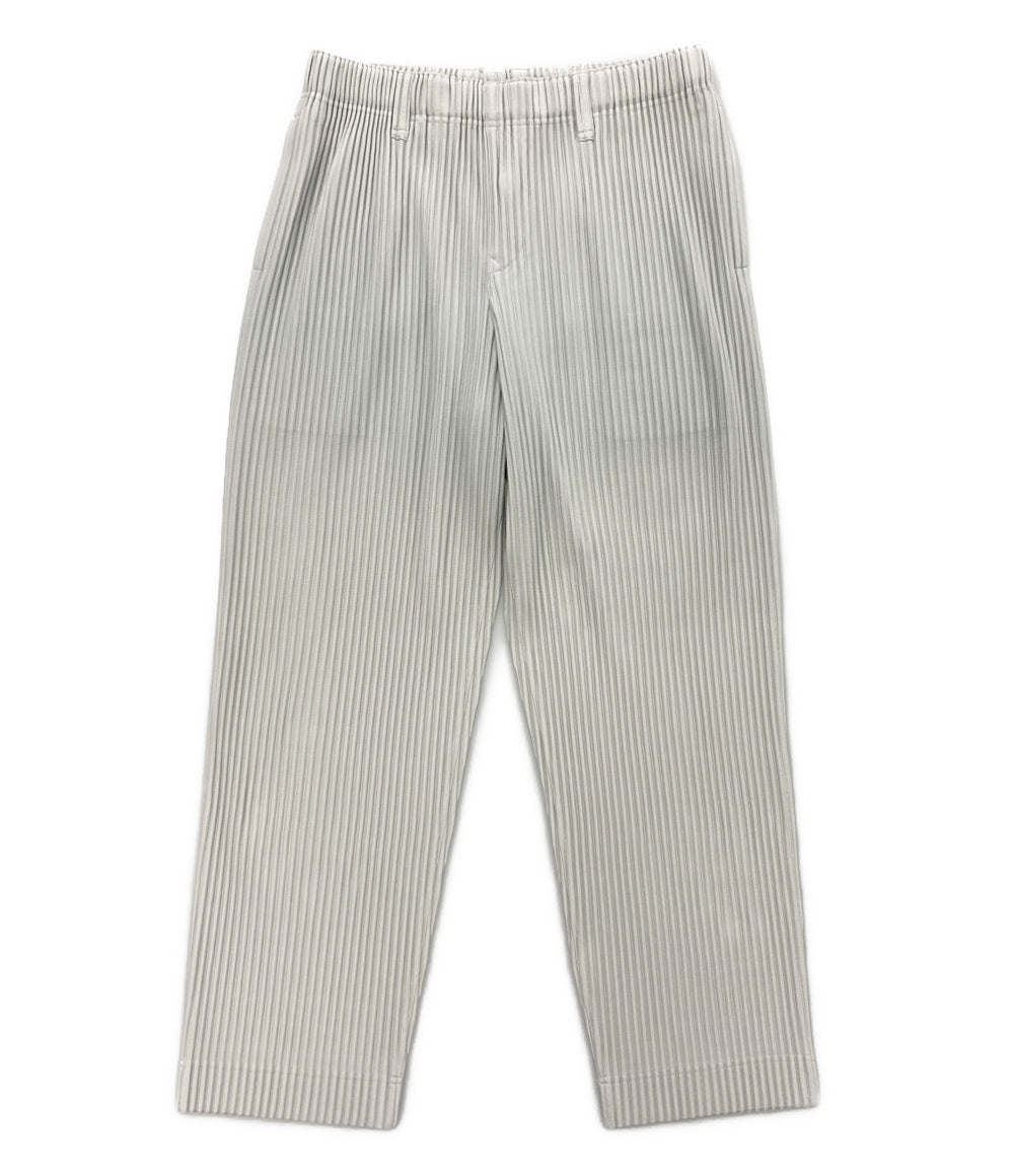 HOMME PLISSE ISSEY MIYAKE パンツ HP55JF450 グレー プリーツ加工 メンズ SIZE 3 オム プリッセ イッセイミヤケ