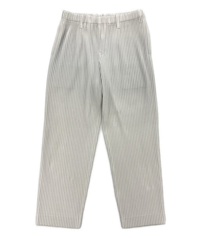 HOMME PLISSE ISSEY MIYAKE パンツ HP55JF450 グレー プリーツ加工 メンズ SIZE 3 オム プリッセ イッセイミヤケ