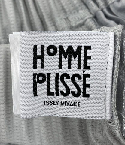HOMME PLISSE ISSEY MIYAKE パンツ HP55JF450 グレー プリーツ加工 メンズ SIZE 3 オム プリッセ イッセイミヤケ