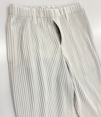 HOMME PLISSE ISSEY MIYAKE パンツ HP55JF450 グレー プリーツ加工 メンズ SIZE 3 オム プリッセ イッセイミヤケ