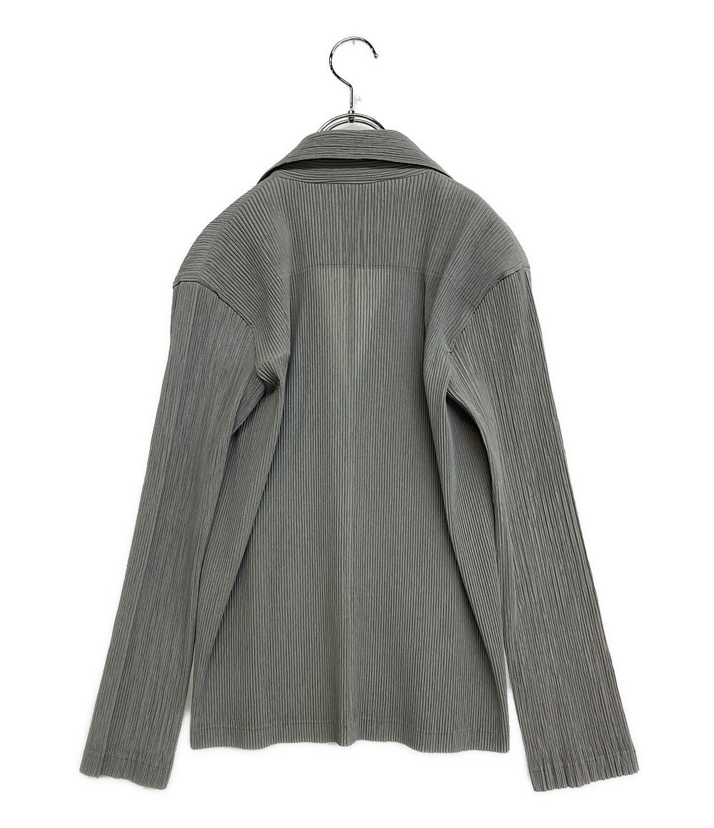 ISSEY MIYAKE テーラードジャケット プリーツ グレー IM42FD421 レディース SIZE 2 イッセイミヤケ