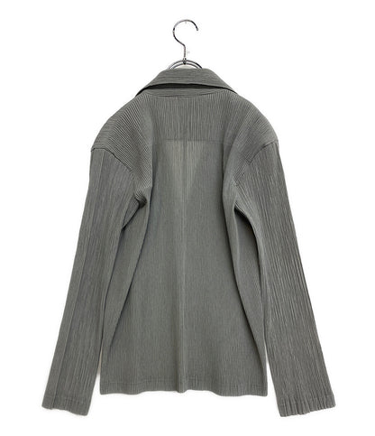 ISSEY MIYAKE テーラードジャケット プリーツ グレー IM42FD421 レディース SIZE 2 イッセイミヤケ