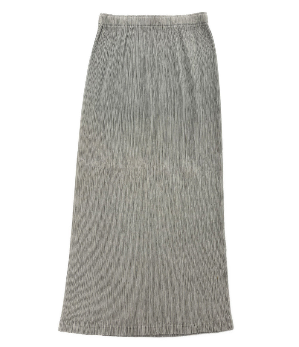 ISSEY MIYAKE スカート プリーツ グレー IM42FG452 レディース SIZE 2 イッセイミヤケ