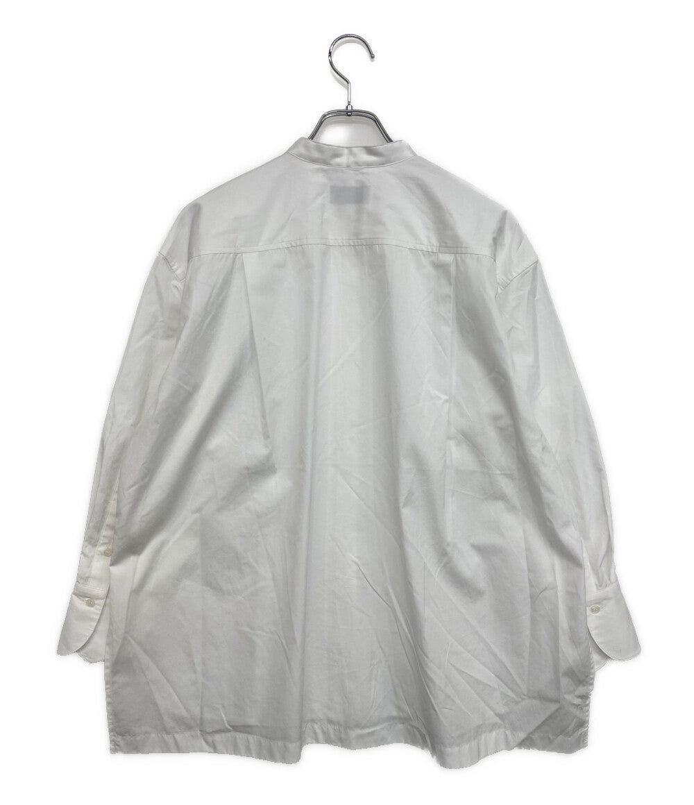JOHN SMEDLEY 長袖シャツ バンドカラーコットン100 L0343FB111 レディース SIZE F ジョンスメドレー