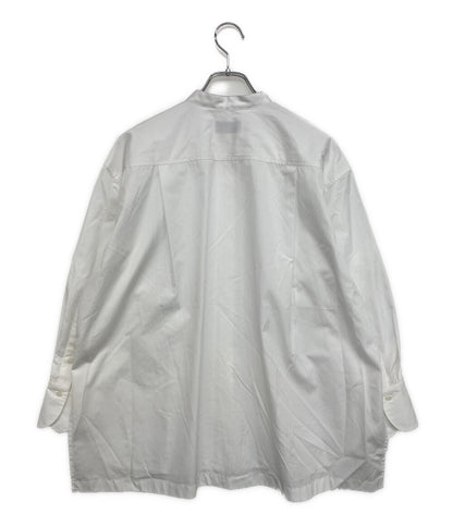 JOHN SMEDLEY 長袖シャツ バンドカラーコットン100 L0343FB111 レディース SIZE F ジョンスメドレー