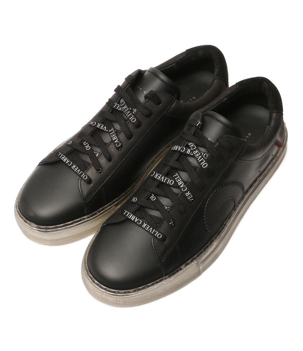 美品 OLIVER CABELL オリバーキャベル スニーカー ローカット レザー ダメージ加工 ブラック レディース SIZE 39