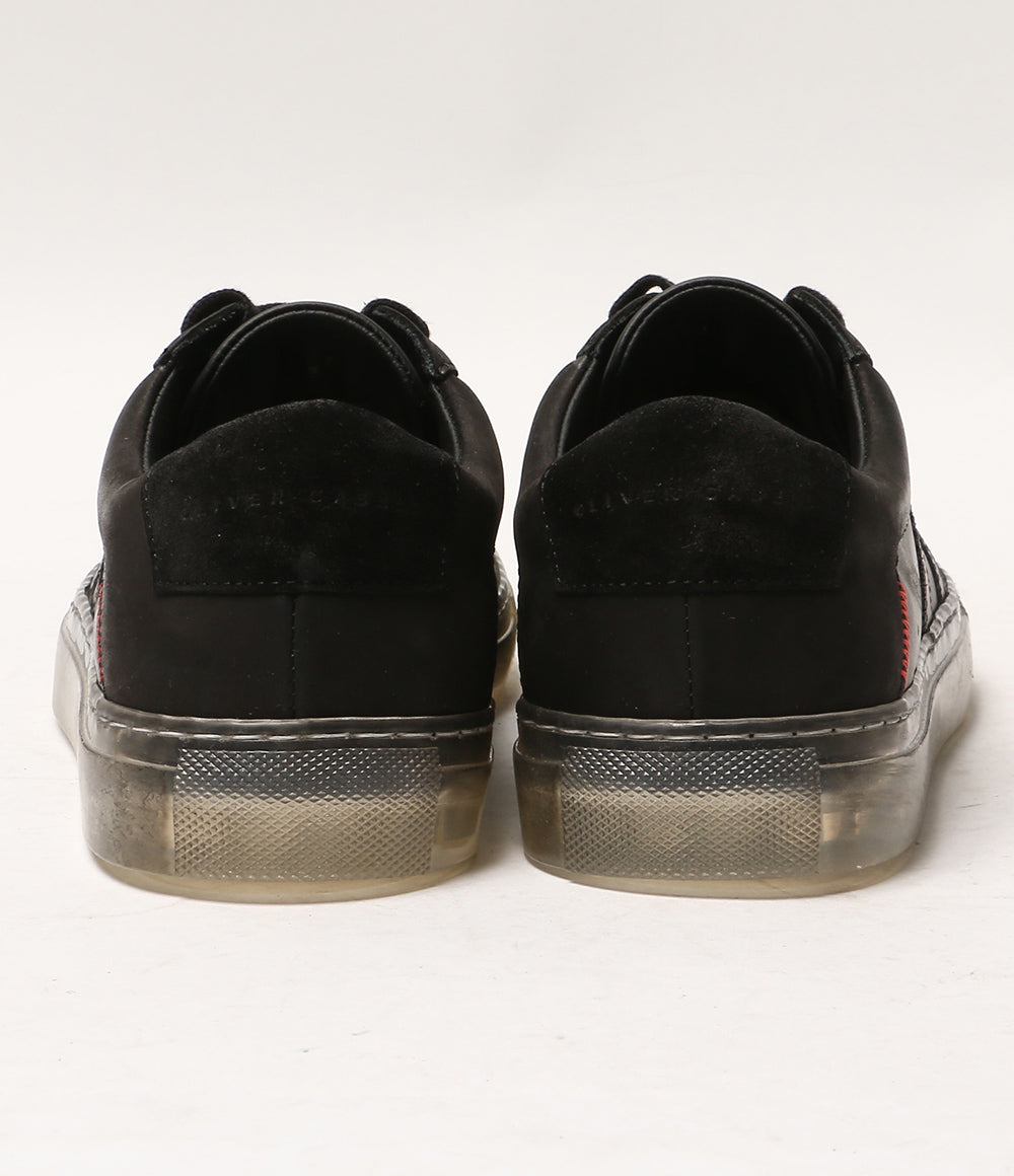美品 OLIVER CABELL オリバーキャベル スニーカー ローカット レザー ダメージ加工 ブラック レディース SIZE 39
