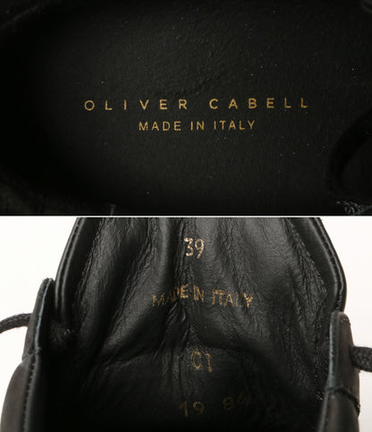 美品 OLIVER CABELL オリバーキャベル スニーカー ローカット レザー ダメージ加工 ブラック レディース SIZE 39