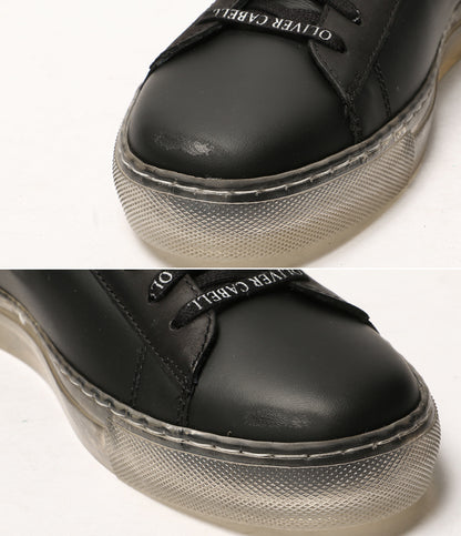 美品 OLIVER CABELL オリバーキャベル スニーカー ローカット レザー ダメージ加工 ブラック レディース SIZE 39