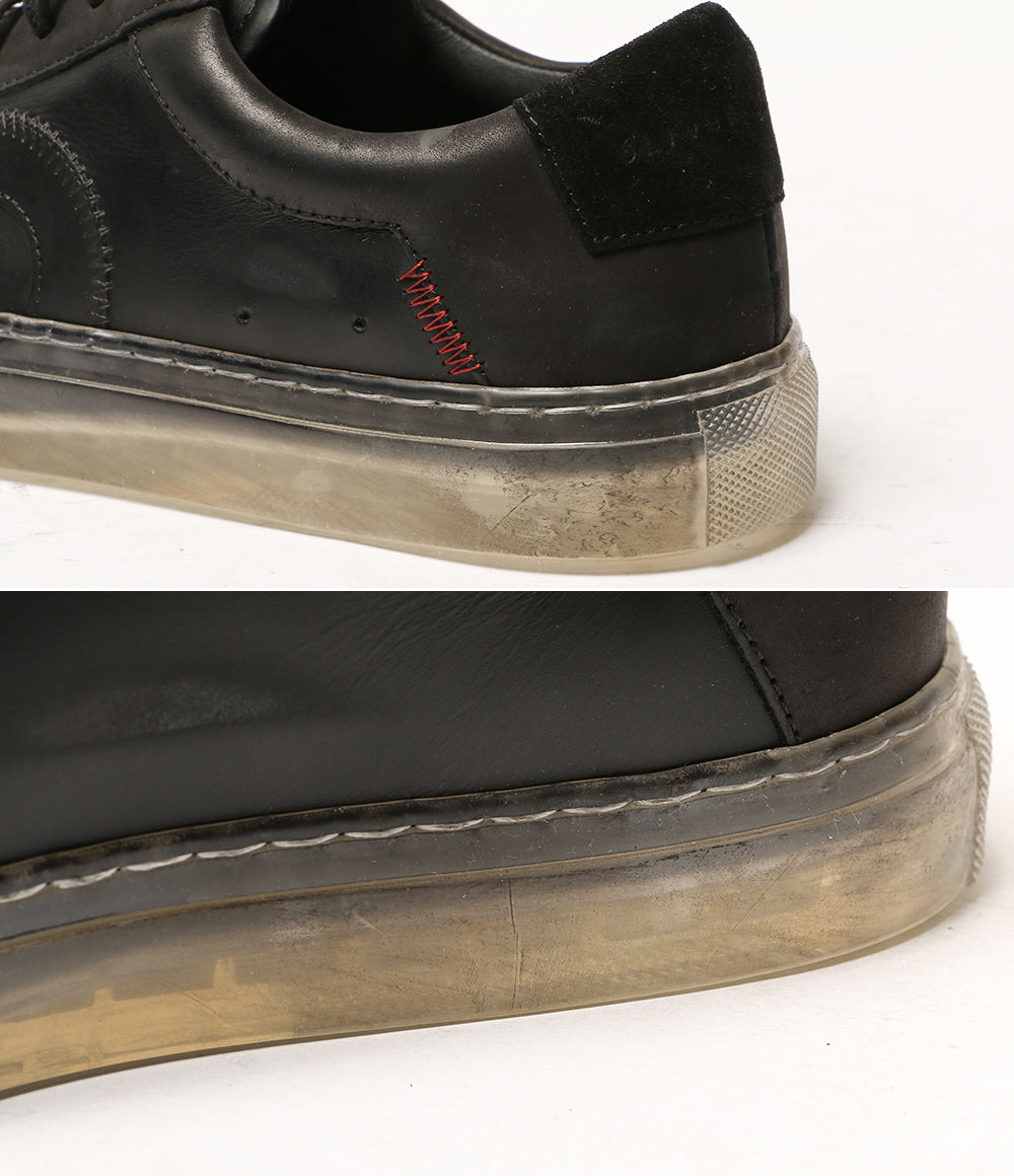 美品 OLIVER CABELL オリバーキャベル スニーカー ローカット レザー ダメージ加工 ブラック レディース SIZE 39