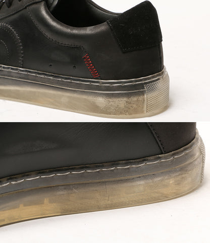 美品 OLIVER CABELL オリバーキャベル スニーカー ローカット レザー ダメージ加工 ブラック レディース SIZE 39