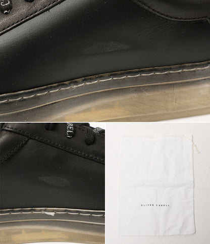 美品 OLIVER CABELL オリバーキャベル スニーカー ローカット レザー ダメージ加工 ブラック レディース SIZE 39