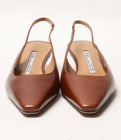 PELLICO ペリーコ パンプス バッグスリング ブラウン ポインテッドトゥ レディース SIZE 37.5