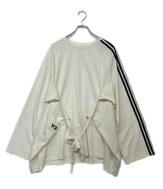 adidas×Yー3 ワイスリー 長袖Ｔシャツ IQ2191 フロントラップデザイン メンズ SIZE S アディダス
