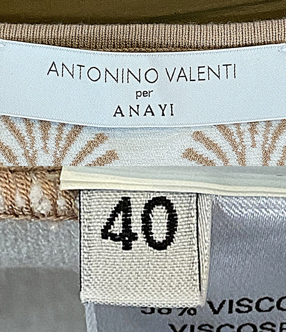 美品 ANAYI × ANTONINO VALENTI アントニーノ ヴァレンティ ノースリーブミニワンピース 112028-29-020-13-380 レディース SIZE 38 アナイ