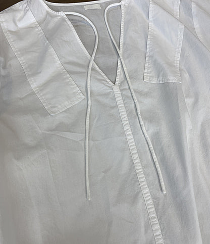 美品 SEEALL シーオール 半袖ワンピース GATHER SLEEVE SMOK DRESS SAW23DR301 レディース SIZE 36