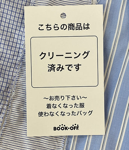 美品 COMME des GARCONS HOMME 長袖シャツ ストライプパッチワーク HQ-B010 メンズ SIZE M コムデギャルソンオム