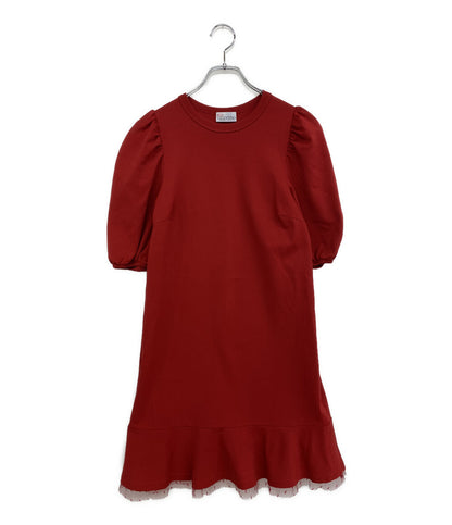 RED VALENTINO ドレス パフスリーブドレス レッド ストレッチ UR3MJ05H5C8 レディース SIZE S レッドヴァレンティノ