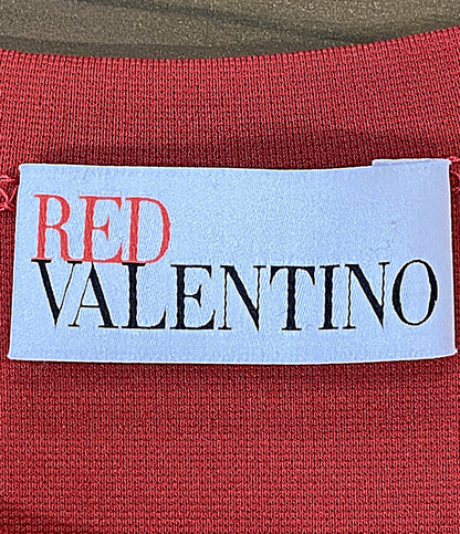 RED VALENTINO ドレス パフスリーブドレス レッド ストレッチ UR3MJ05H5C8 レディース SIZE S レッドヴァレンティノ