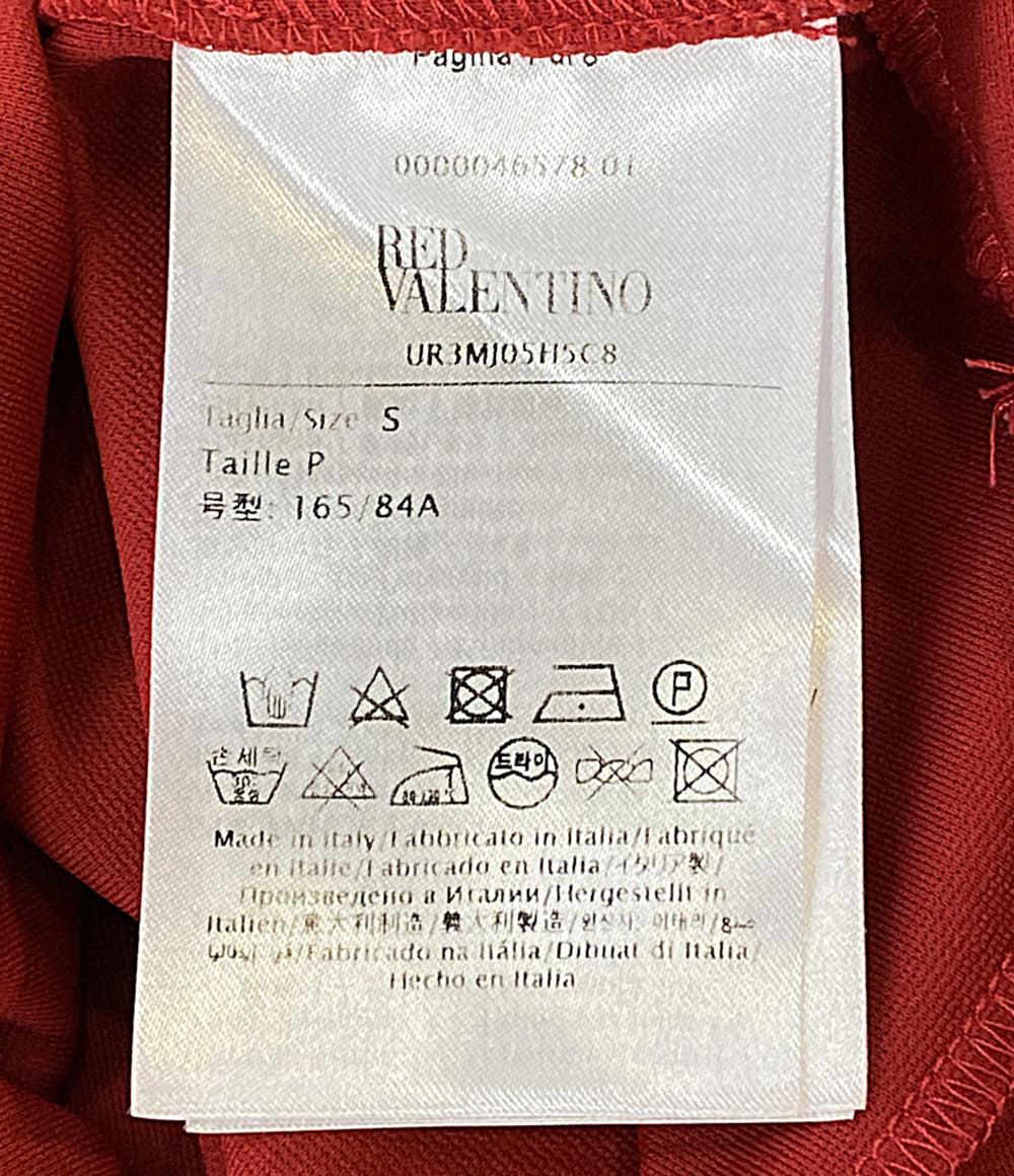 RED VALENTINO ドレス パフスリーブドレス レッド ストレッチ UR3MJ05H5C8 レディース SIZE S レッドヴァレンティノ