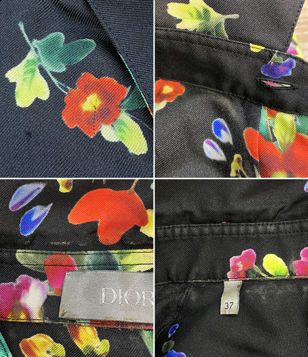 DIOR HOMME 長袖シャツ シルク 花柄 923C561W6009 メンズ SIZE 37 ディオール・オム