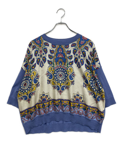 ETRO 五分袖ニット ペイズリー柄 シルク レディース SIZE 42 エトロ