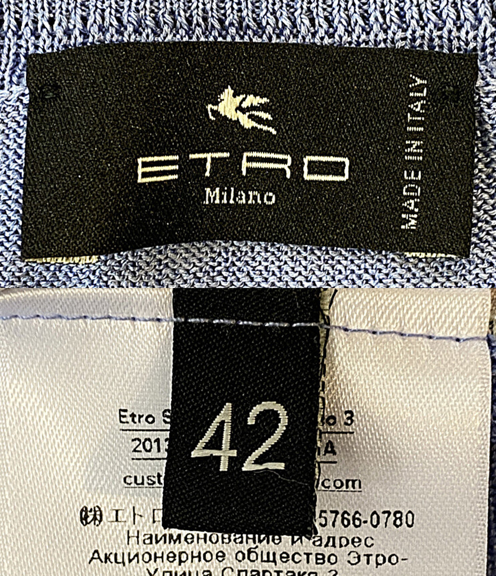 ETRO 五分袖ニット ペイズリー柄 シルク レディース SIZE 42 エトロ