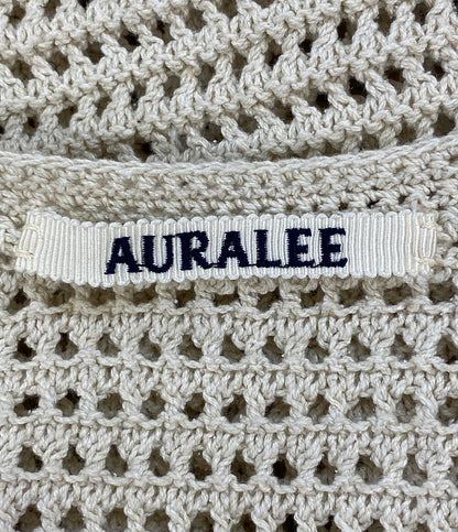 美品 AURALEE メッシュニットカーディガン アイボリー 26SS A26SC03SS レディース SIZE 1 オーラリー