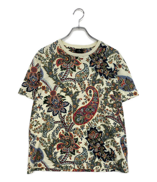 美品 ETRO 半袖Ｔシャツ ペイズリー柄 M半袖T ベージュ メンズ SIZE XS エトロ