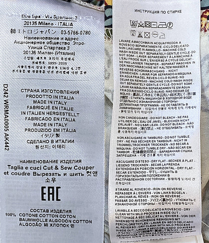 美品 ETRO 半袖Ｔシャツ ペイズリー柄 M半袖T ベージュ メンズ SIZE XS エトロ