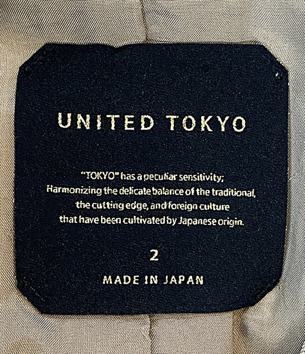 UNITED TOKYO テーラードジャケット 金ボタン ライトブラウン 508153001 レディース SIZE 2 ユナイテッドトウキョウ